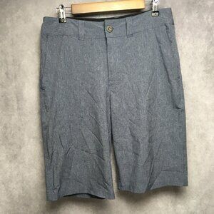 BKE Men Performance Shorts size 30 Blue Standard Fit Pockets Poly Stretch Buckle